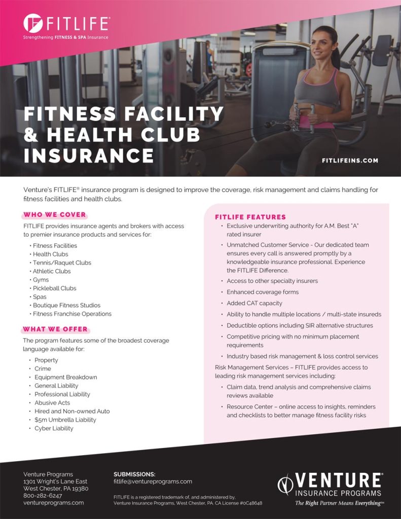 FITlife Fitness facility & health club insurance