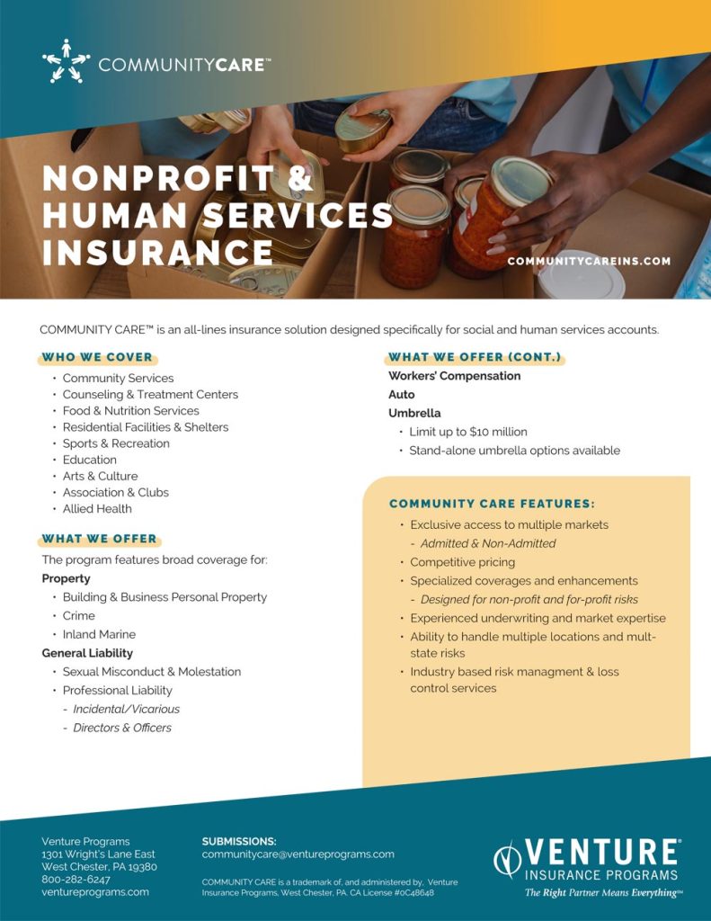 Nonprofit & Human Services Insurance